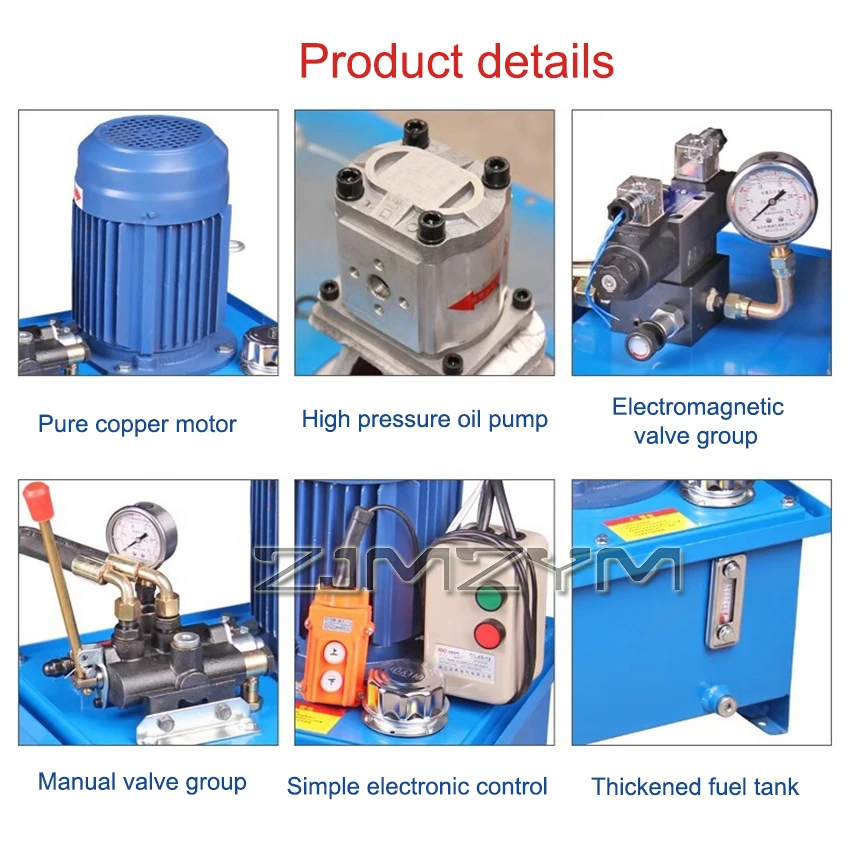 380V Household Complete Set of Electric Hydraulic Station Hydraulic Cylinder Pump Station Electric Manual Hydraulic Station 3/5T