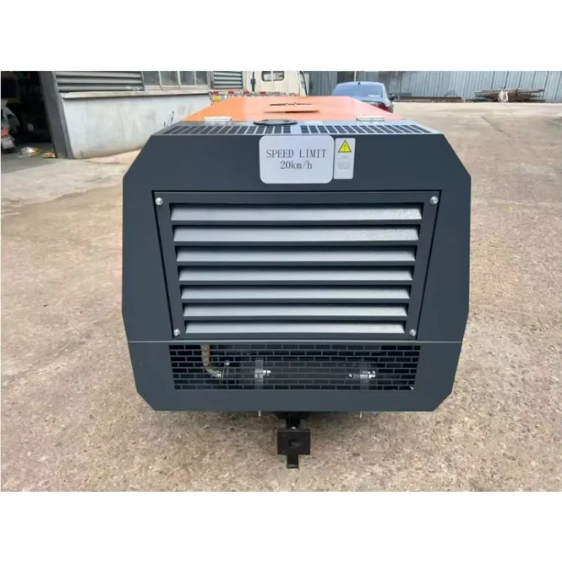 Customized Diesel Portable Lubricated Screw Air Compressor With Air End 40KW 185CFM 8bar Heavy Duty Construction Site For