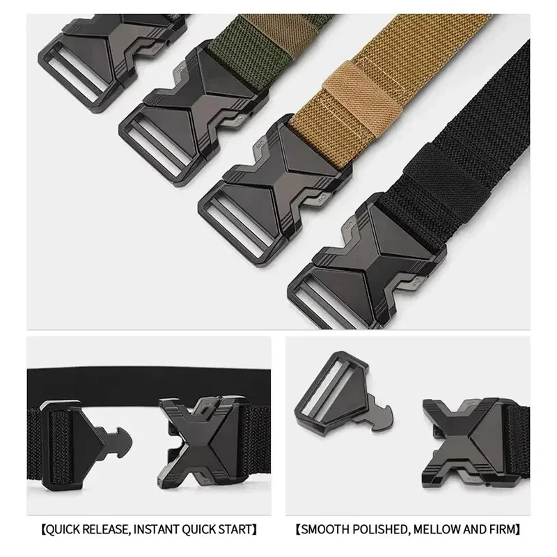 Heavy Duty Automatic Buckle Tactical Belt Durable Men Women Outdoor Belt Multiple Styles for Work and Adventure