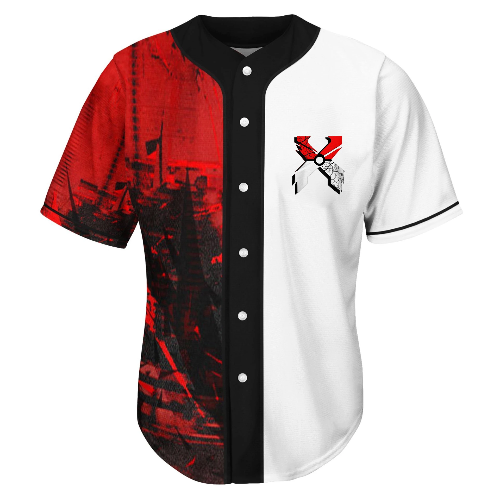 CUSTOM EXCISION Jersey Harajuku Thin button Baseball Uniform Men/Women Baseball Jersey For EDM Festivals