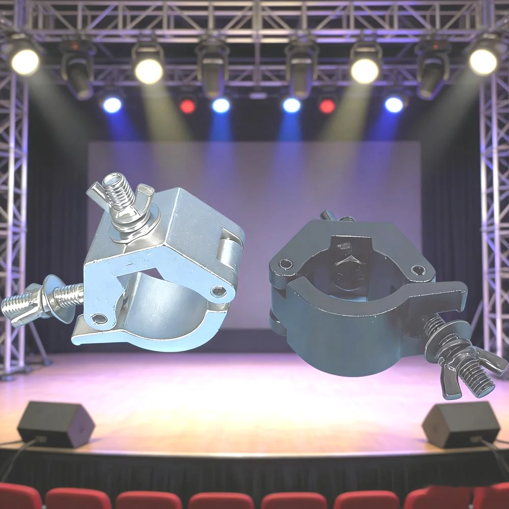 

Silver/Black Aluminum Clamp OD 28-35mm Truss Mount Clamp Fit 28/30/35mm Pipe Tube Load Stage Light Fixture Moving Head Spotlight