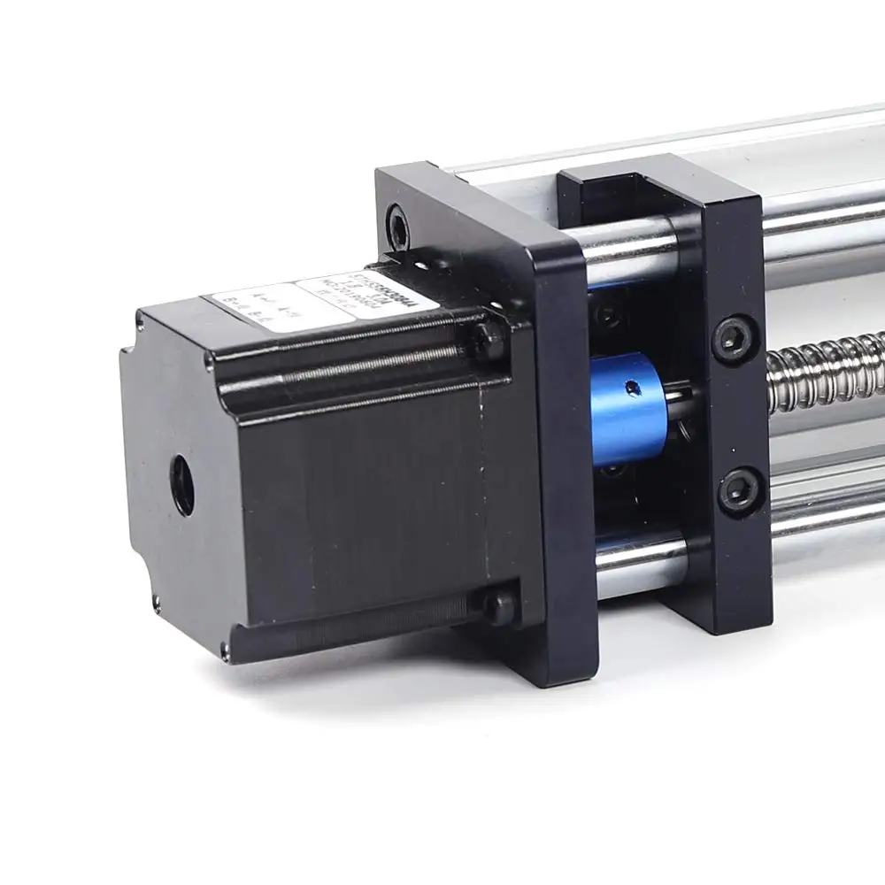 الكرة المسمار الخطي دليل السكك الحديدية الكرة المسمار الخطي السكك الحديدية الحركة الشريحة 100 مللي متر الكرة المسمار الخطي دليل الشريحة ث/ Nema23 محرك متدرج
