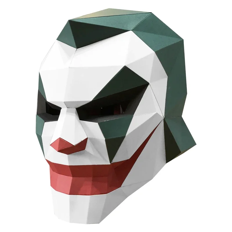 New Clown Mask Paper Model,Low Poly 3D Papercraft Art Origami Costume Party Cosplay,Handmade DIY Adult Craft RTY150