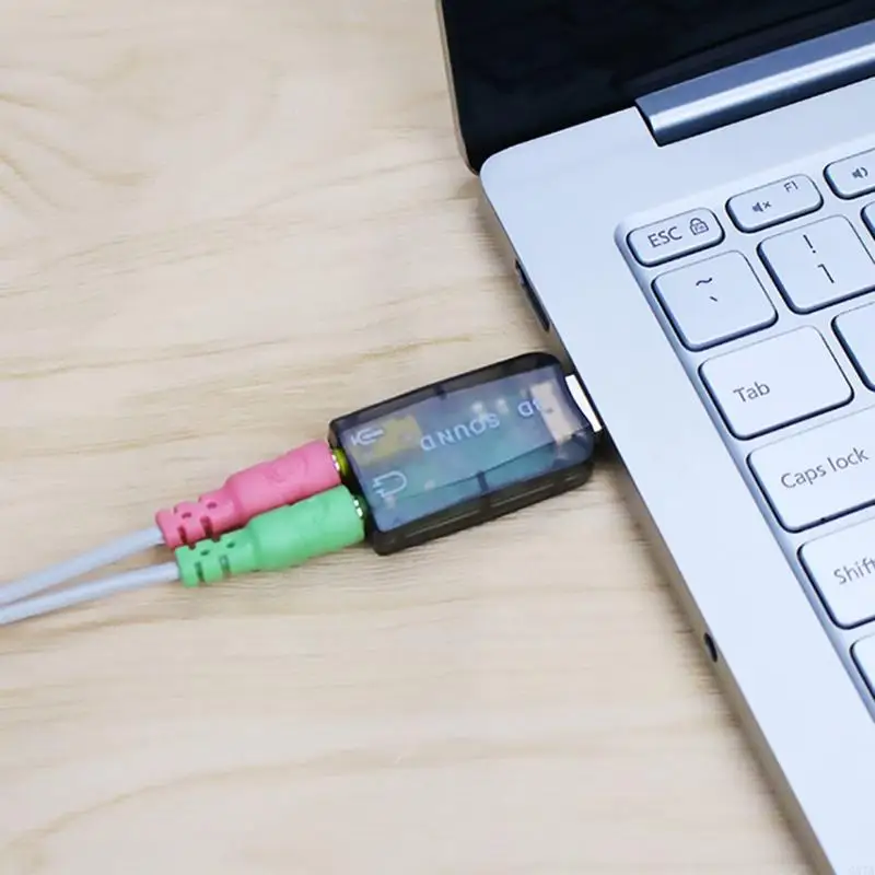 G8TA USB đến 3,5mm Micrô Micrô Bộ điều hợp âm thanh 3D cho bộ chuyển đổi âm thanh âm thanh loa nghe