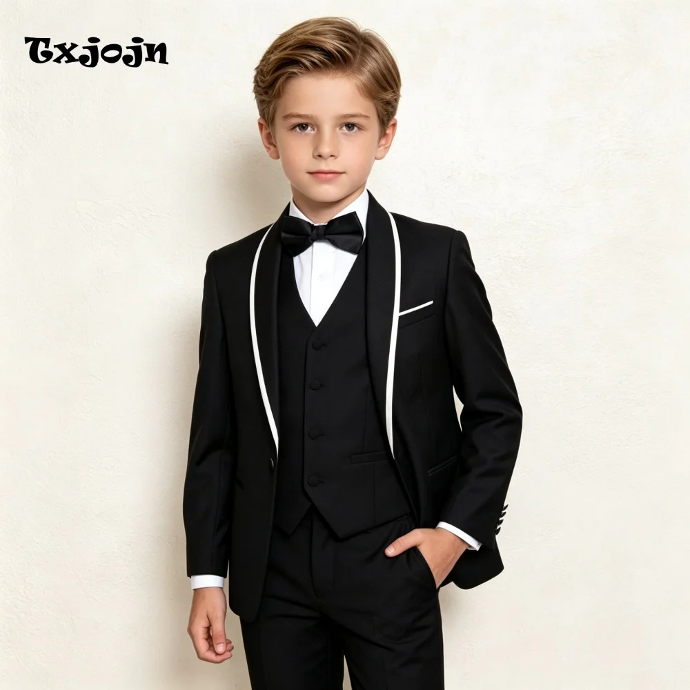 Formal Boys Suit Wedding Tuxedo Classic Jacket Vest Pants 3 Piece Set Formal Clothes Holiday Party Blazer Kids Custom Outfit