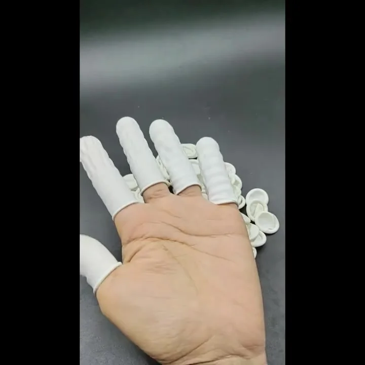 20/200pc Rubber Finger Protector Covers Wear-Resistant Highly Elastic Anti-Slip Latex Finger Cots for Electronics Medical Protec