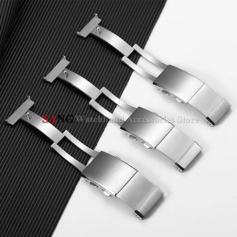 316L Solid Stainless Steel Watch Buckle Adjustable Folding Watch Buckle Extendable Clasps Luxury Premium Metal Button 18/20/22mm image 6