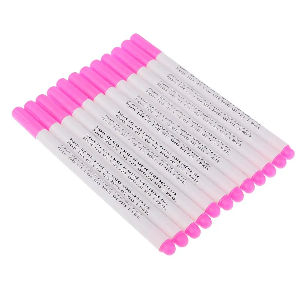 12 Piece Air Water Erasable Pen Marker Pens for Fabric Marking Dressmaking Sewing Embroidery