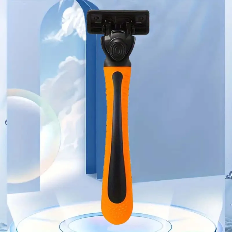 Luxurious quality men's razor, sharp stainless steel blade, anti-slip handle, safe shaving. Essential razor for men