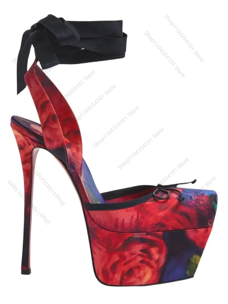 

Women's Summer New Square Satin Ballet High-heeled Sandals with Ankle Strap, Fashionable Party and Banquet High-heeled Sandals