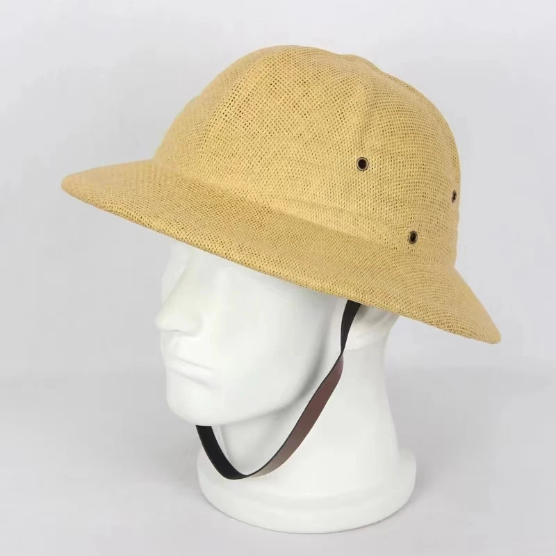 DongKing Hamiotwo Straw Sun Hat Bucket hat Helmet Toyo Jungle Hat Miners Cap High Quality Men Women