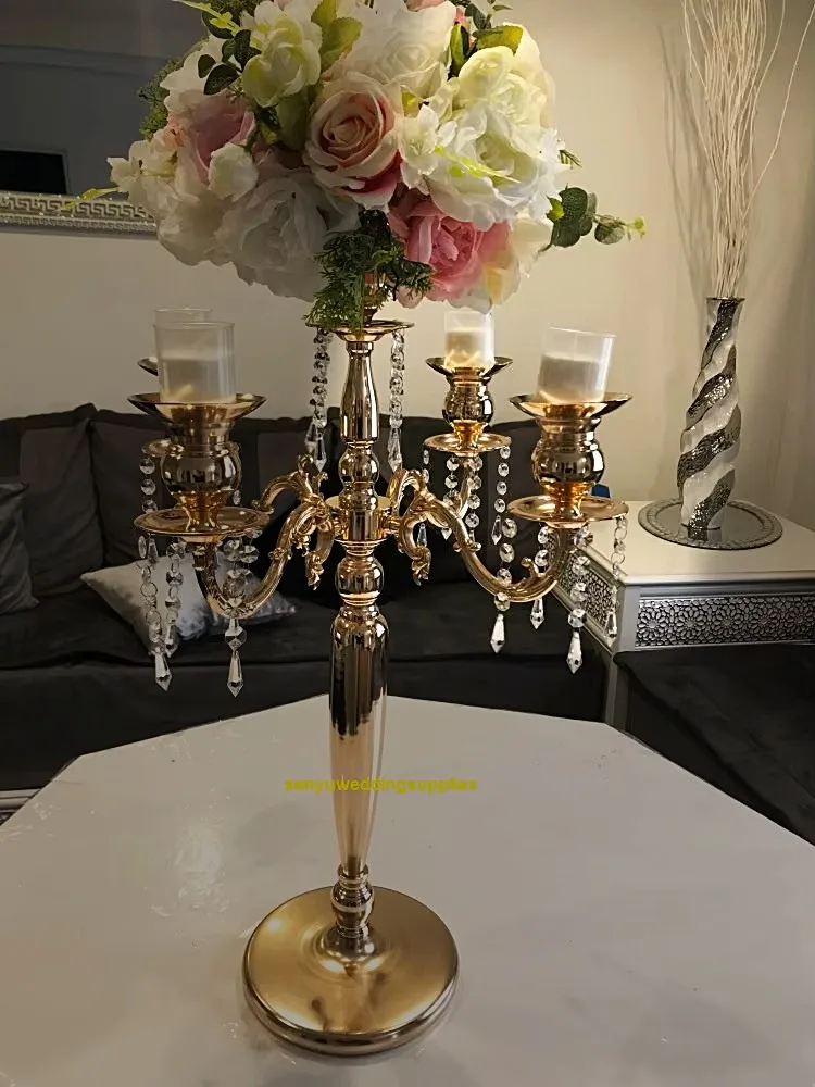

12pcsWedding Aisle Table Decorations 90cm Tall Gold Silver Mermaid Metal Flower Stand Wedding Centerpiece