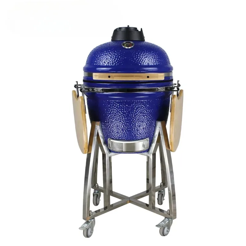 Vertical Parrilla Asador Green BBQ Ceramic Kamado for 18 Inch Egg Charcoal Grill Bbq Charcoal Grill