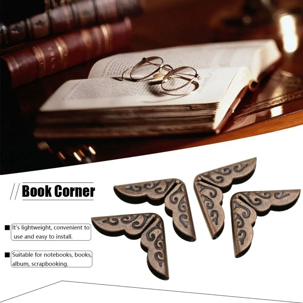 50PCS 15mm Metal Book Corner Protectors 3/5 Inch Iron Book Corner Guards / Edge Cover Small Size Gold / Bronze / Yellow