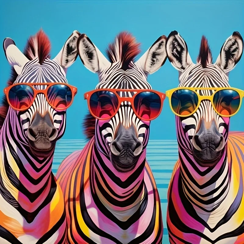 

Jigsaw Puzzles Adults Fashion Glasses Zebra Home Puzzle Stress Relief Entertainment Toys Landscape Puzzles Christmas Gift
