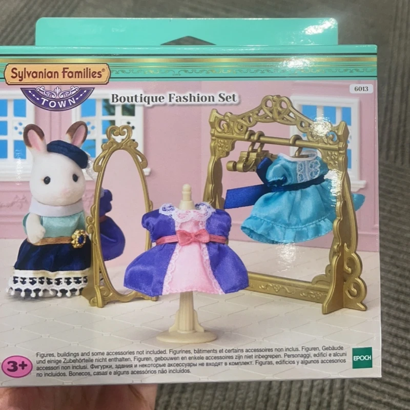 Figuras de Anime de Sylvanian family, conjunto de moda de Boutique, armario de conejito, conjunto de vestido, regalo de cumpleaños y Navidad, gran oferta, novedad