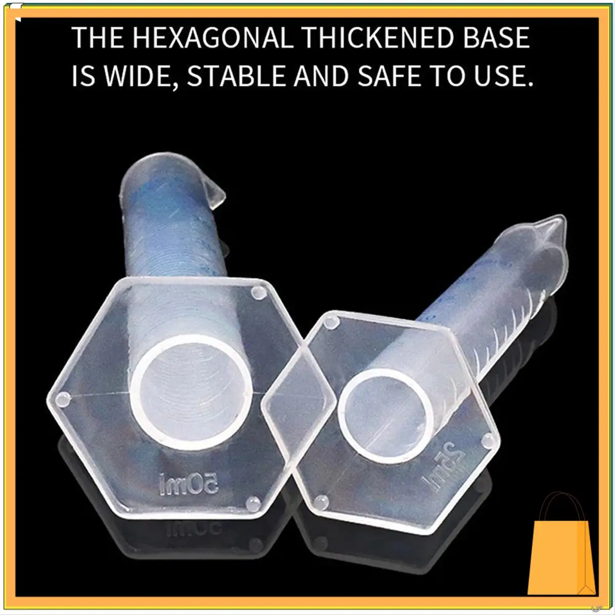 L52A-4X Measuring Cylinder Plastic Graduated Tube Tool For Lab(100Ml)