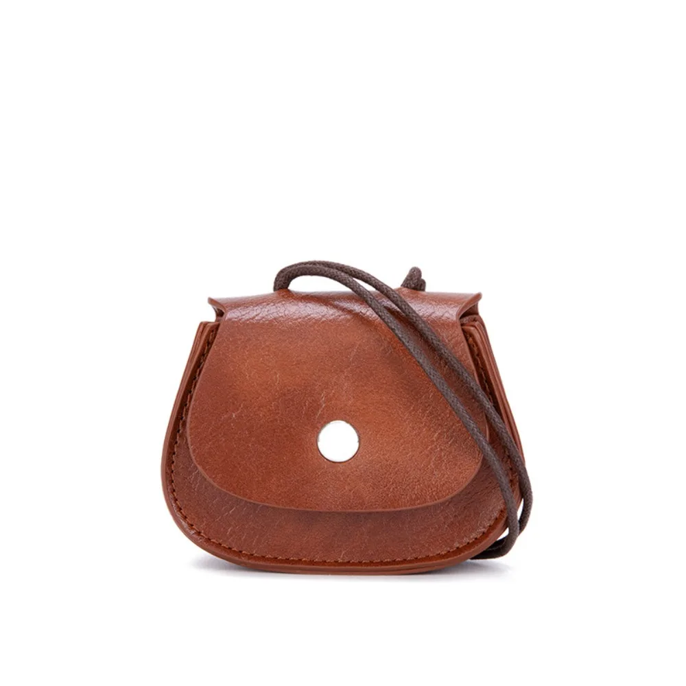 Sac à bandoulière de style coréen rétro pour filles, petit sac initié, porte-monnaie en cuir PU, petit portefeuille, mini sac messager, sac rouge à lèvres