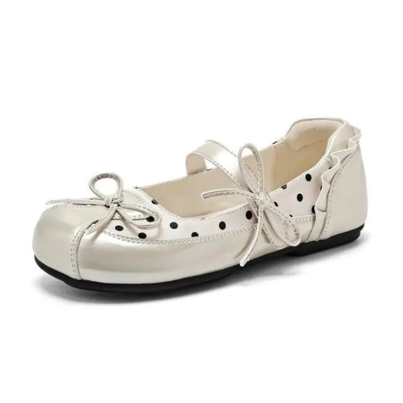 

French-style Bow-up Women's 2026 Spring/summer New Style Slip-on Mary Jane Shoes
