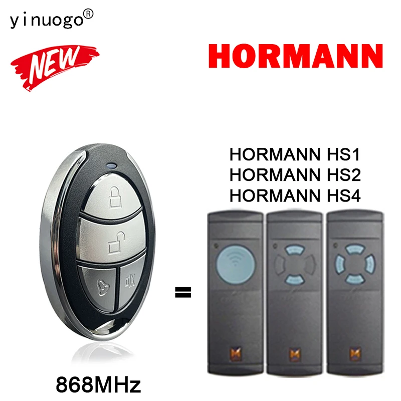 For Hormann HS  1 / 2 / 4 Garage Door Remote Control, Handheld Transmitter, Receiver, Opener 868MHz Fixed Code