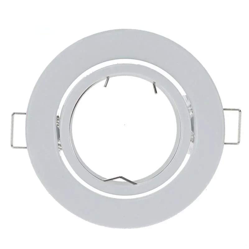 10PCS Round Adjustable Round Adjustable Metal LED Recessed Ceiling Light Frame for GU10 MR16 Bulb Fitting Mounted Spotlights