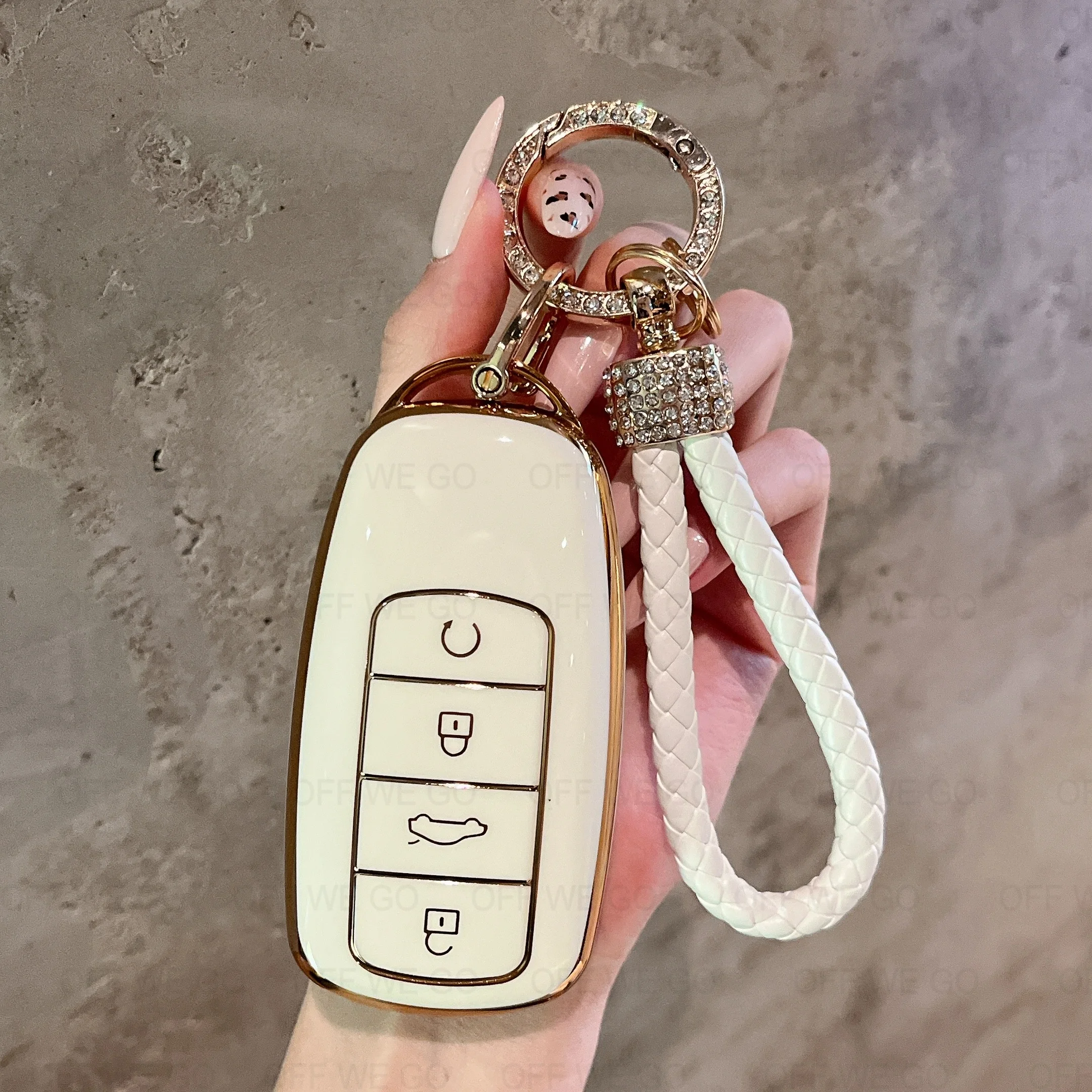 Auto-Schlüsselhülle aus Leder mit Schlüsselring-Set für Chery Omoda 5 C5 Tigo 7 8 Pro Max Tigo 7 8 Plus Arrizo 5 Plus Jaecoo 2023 Schlüsselanhänger – Detail 12