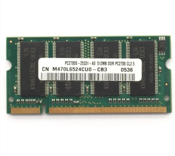 PC333 512M 1G Original 200Pin Sodimm Memory DDR1 PC2700 512MB 1GB RAM SO-DIMM For Laptop Notebook Industrial Mainboard