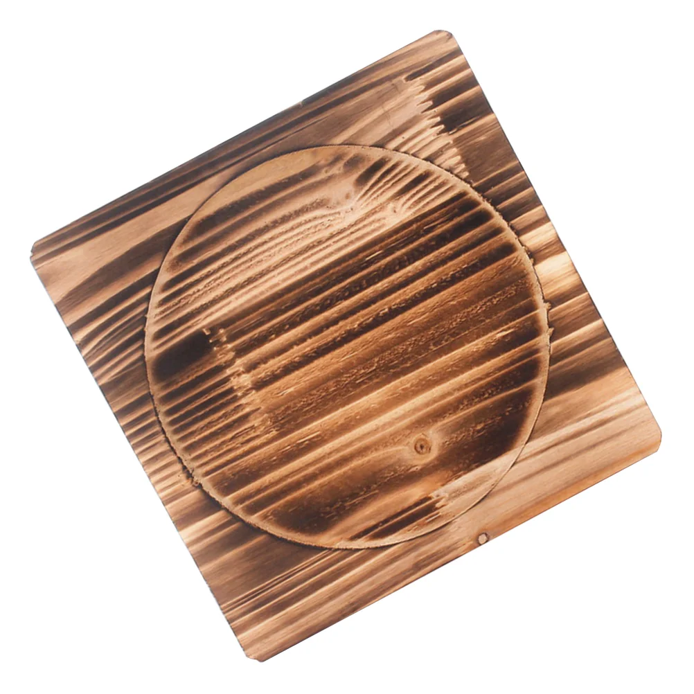 Vintage Decor Stone Bowl Mat Coasters Heat-resistant Casserole Pad Pot Wood Cushion for Home