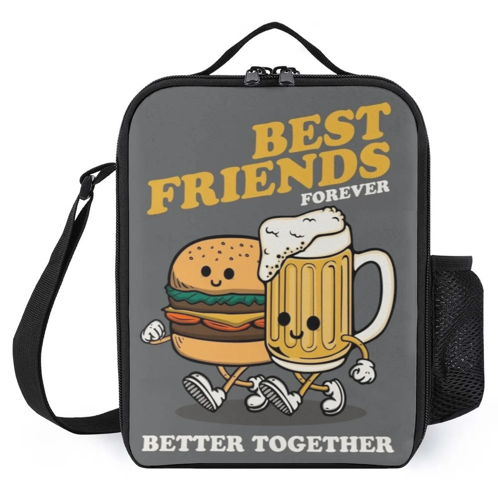 

Best Friends Forever Sac Isotherme A Repas Printed Lunch Bag Vintage Large Format Insulated Bag Insulation Lunch Box Bag