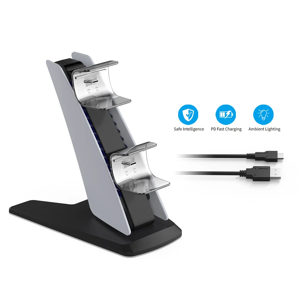 Picture 3: Controller Charger Dock for PS5 Dual Charging Stand Station Cradle for PS5 Controller Gamepad Joystick
