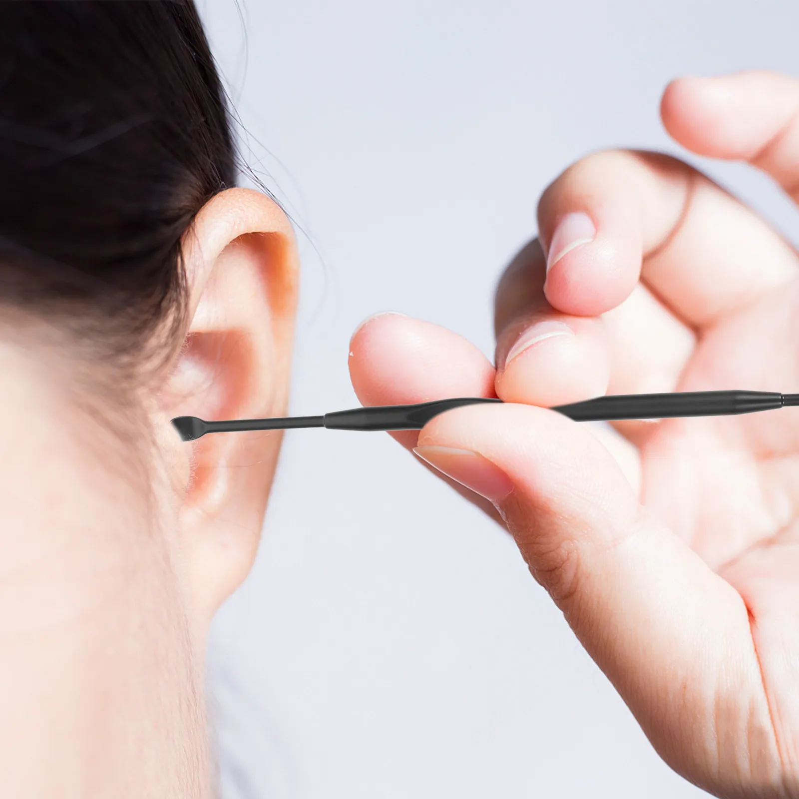 1Set Stainless Steel Ear Cleaner Double-Ended Earwax Removal Tool Comfort Smooth Rounded Tip Massage Ear Canal Reusable Portable