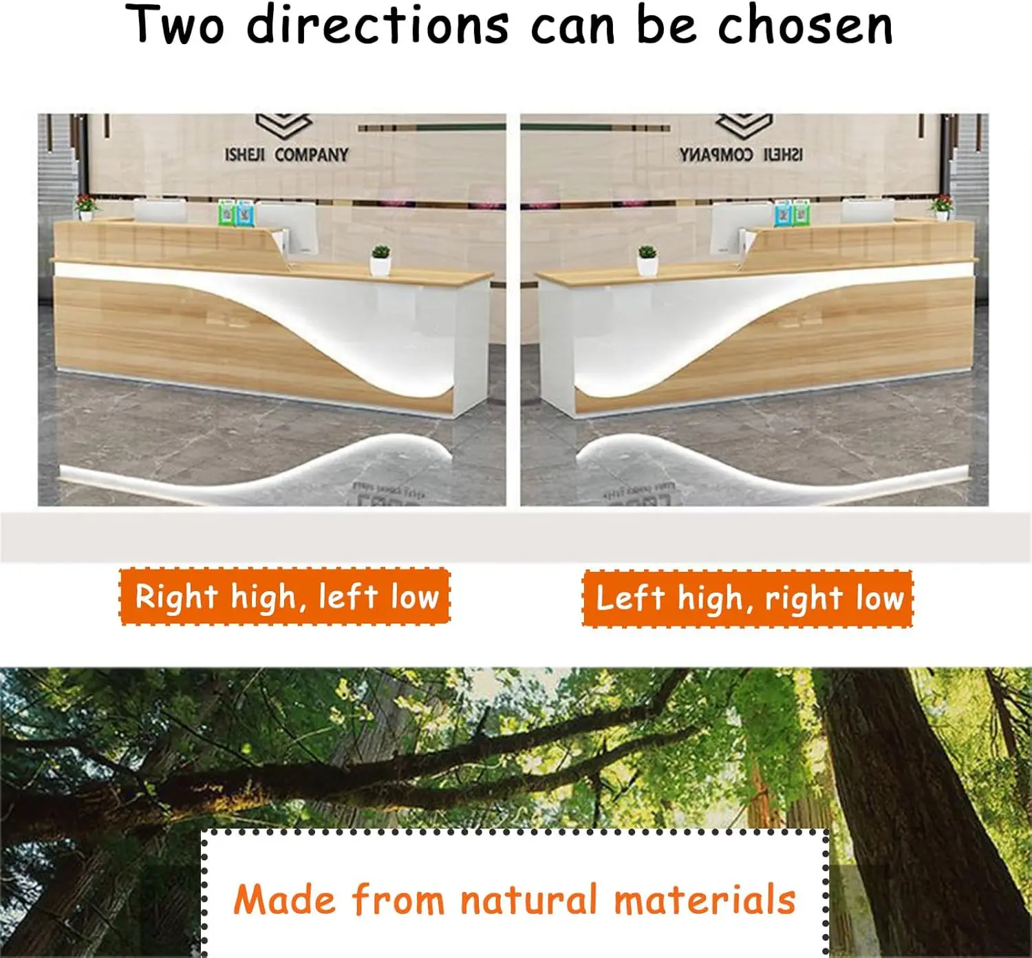 Reception Desk, Front Counter Desk with Lockable Drawer,Modern Retail ,Computer Workstation for Clothing Store,Beauty Salon