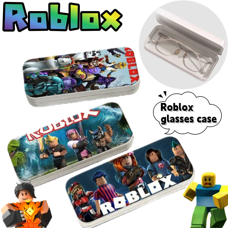 

New Roblox Glasses Box Creative High-value Cartoon Printed Portable Student Myopia Sunglasses Drop-resistant Storage Box Gift