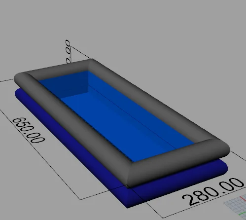 

6.5X2.8X1M double layer water pool / Inflatable Swimming Pool for sale
