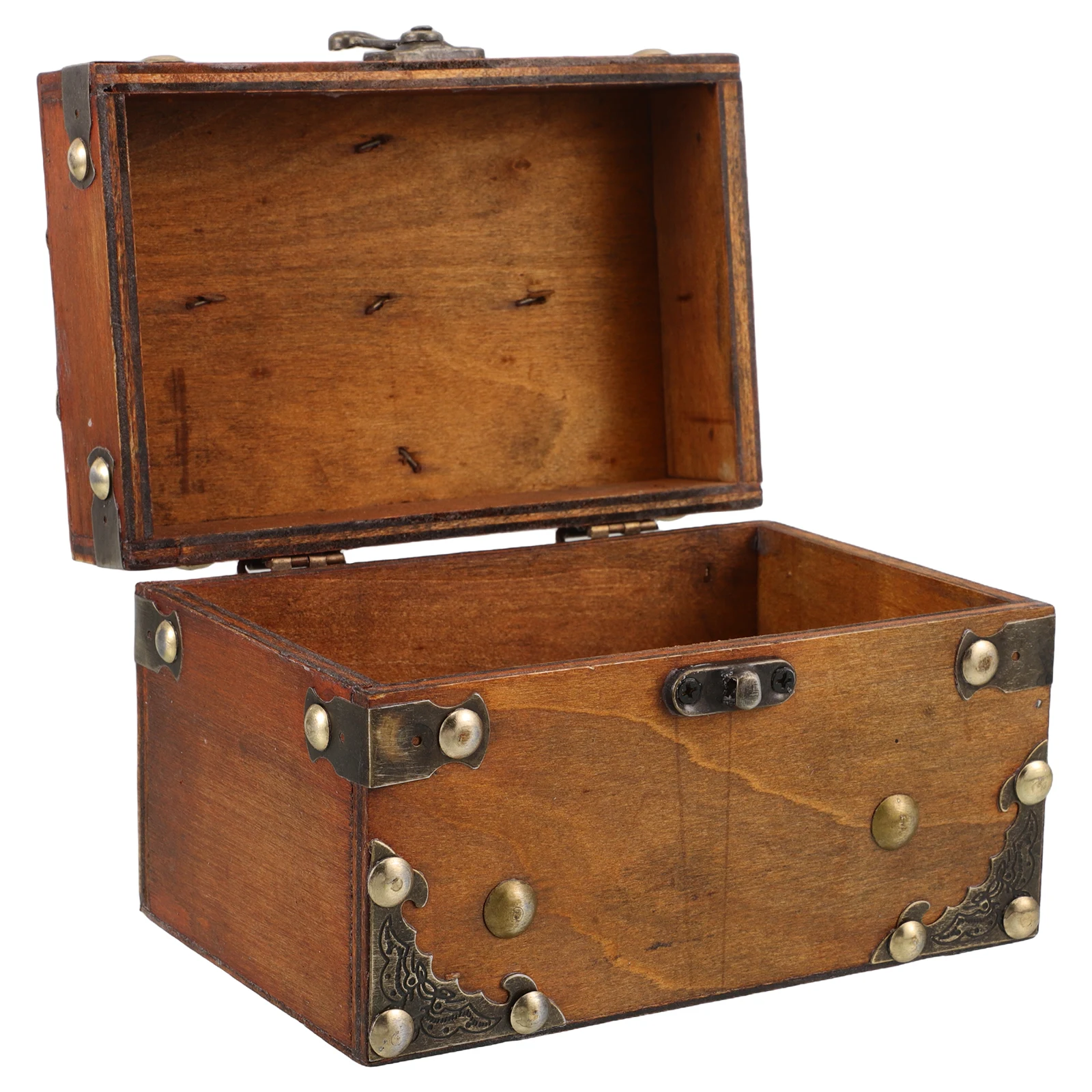 

Wooden Storage Box Large Vintage Treasure Chest Lockable Jewellery Ring Home Decor Makeup Keepsake Boxes
