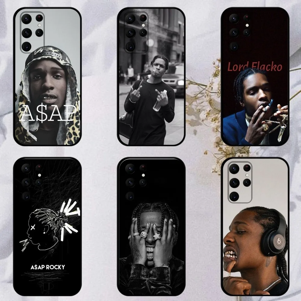 ASAP-Rocky-S Rapper  Phone Case For Samsung S23,23,22,30,21,10,9,Note20 Ultra,Lite,Ultra,5G,Plus,FE,Black Soft Case