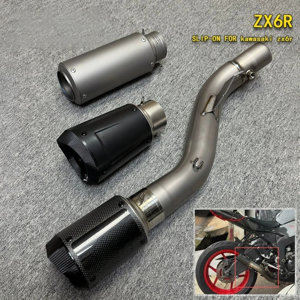 For Kawasaki ZX6R FST Titanium Tailpipe Exhaust System Lightweight Design Enhanced Cornering Race-Exclusive Development Program