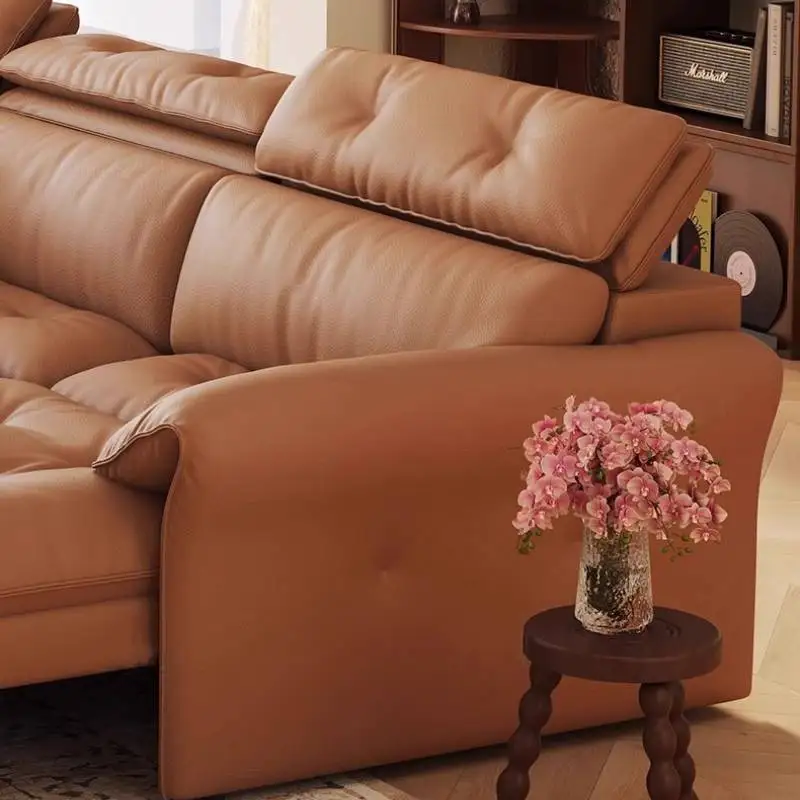 Ontwerp Goedkope elektrische fauteuilbanken Bruin China Europese kwaliteit woonkamerbanken Luxe moderne Divano Soggiorno-meubels