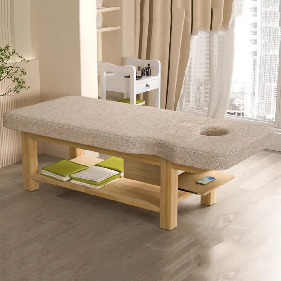 

Professional Massage Table Head Hole Leg Wood Salon Massage Table Mattress Protector Full Body Neck Home Camilla Masaje Spa Bed