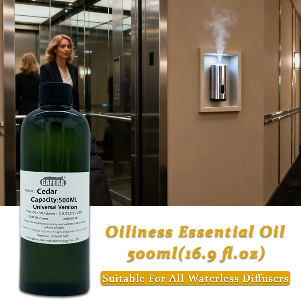 GAFERA 500ml(16.9 fl.oz) Cedar/Black Opium Essential Oil - For All Waterless Diffuser, Hotel Diffuser Replenish Aromatherapy Oil