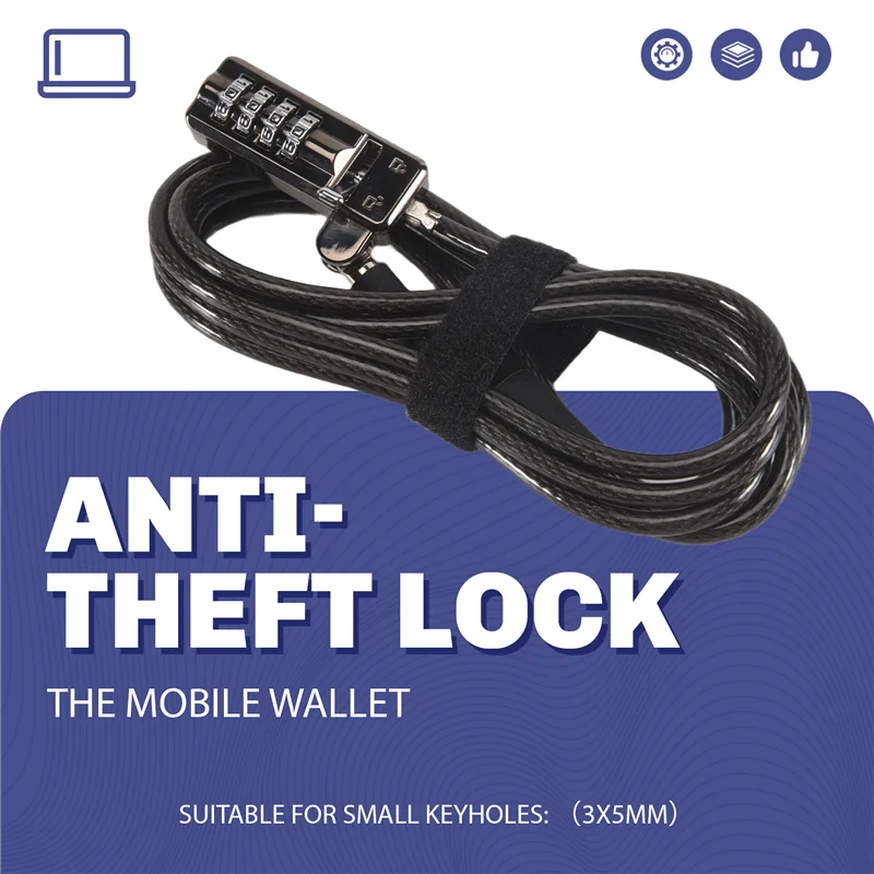 AF91-Laptop Lock Small Keyhole PC Lock 7000 3X5mm Suitable For DELL Alien Spirit More Burning