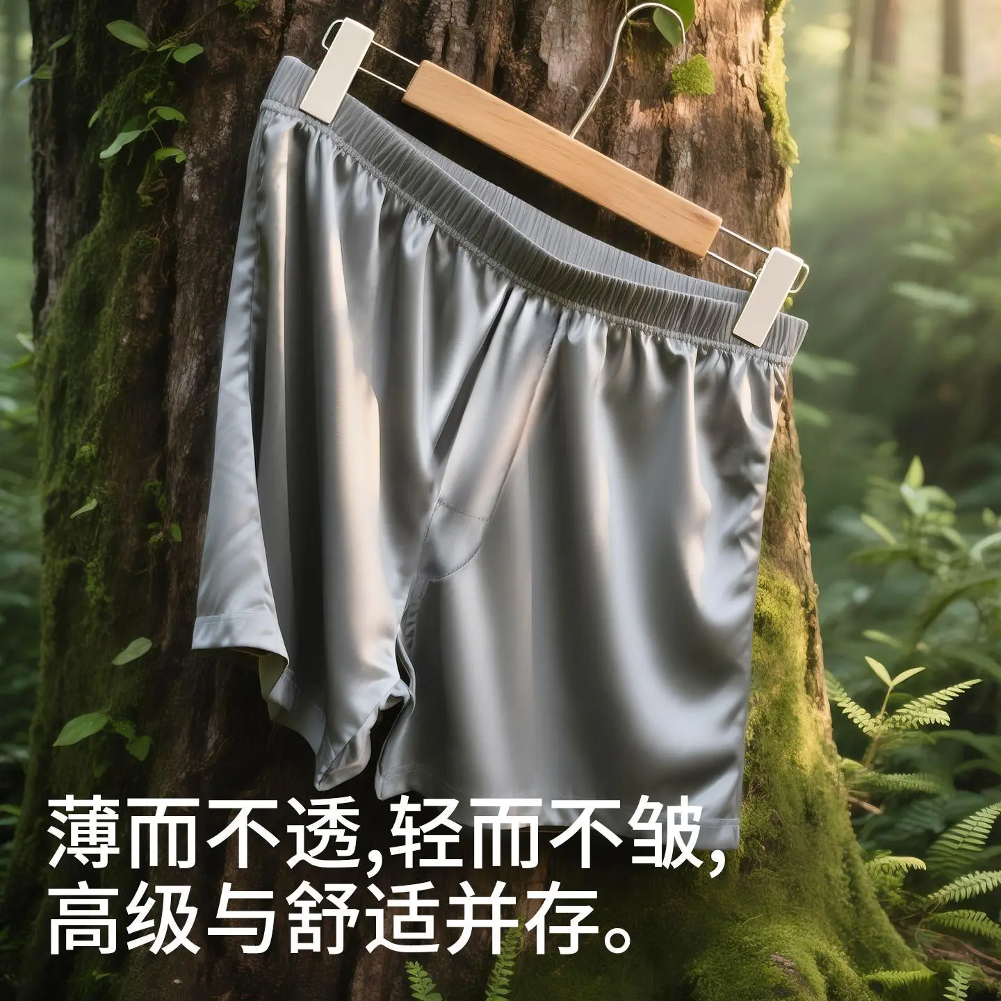 Summer Ice Satin Silk Men's Apro Pants Shorts Underwears Male Plus Size Casual Sleeping Bottoms