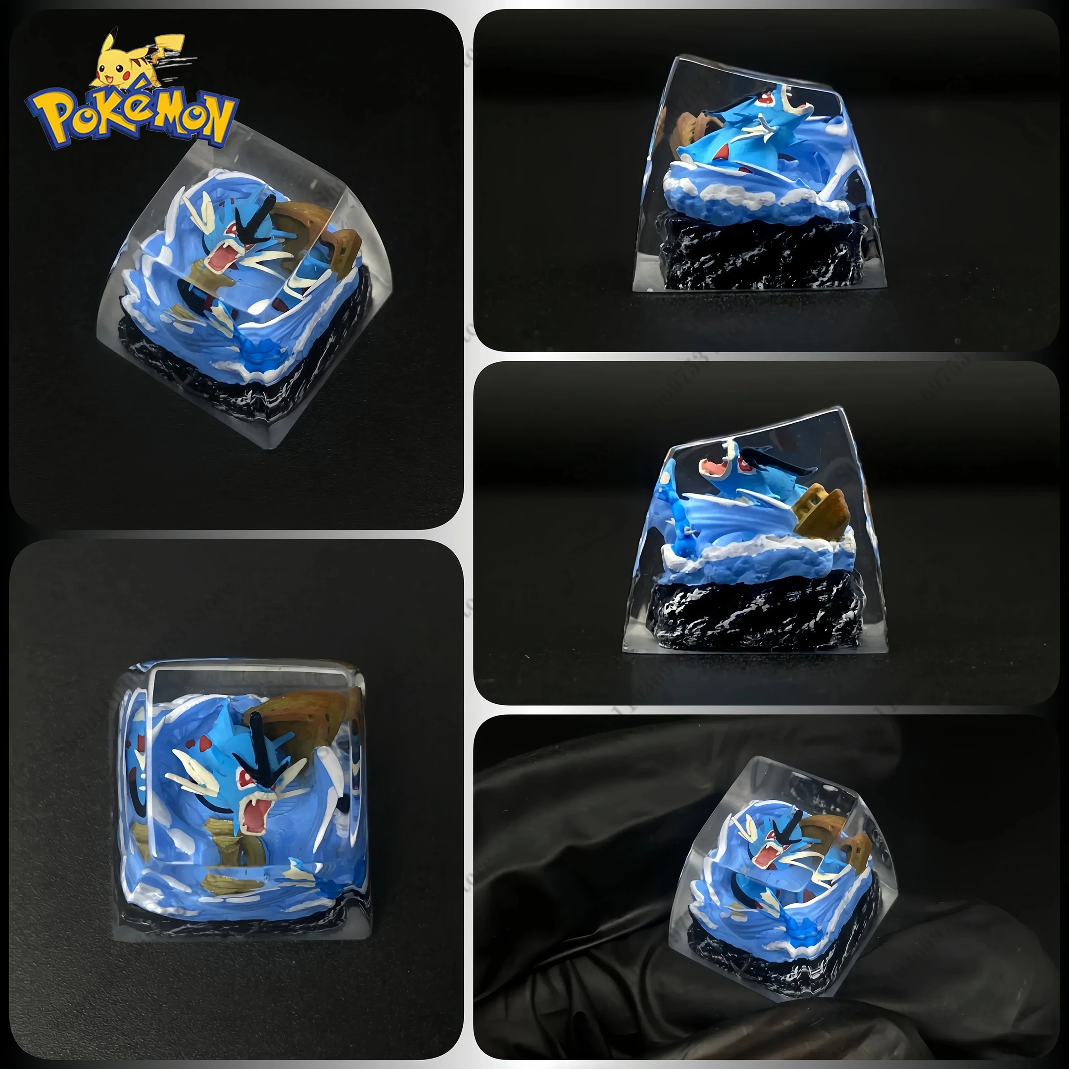 Pokemon Gyarados Resin Keycaps Anime Charizard Bulbasaur Charmander Customized Mechanical Keyboard DIY Keycaps Accessories Gifts