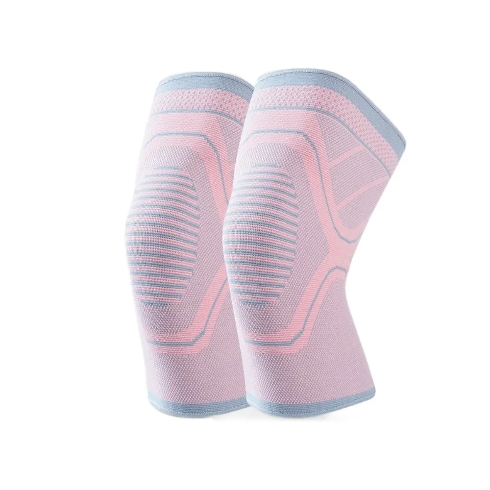 

1 Pair Nylon Knee Pads Anti-slip Breathable Knee Support Braces Compression Design Elastic Arm Support Sleeves Gym Exercise
