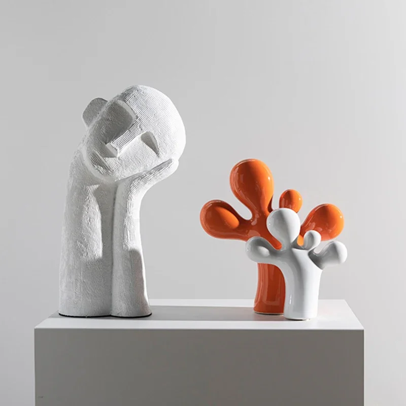 

Абстрактные фигуры в форме ног, домашняя гостиная, детский учебный стол, аксессуары, современный простой европейский стиль, украшения для рукоделия