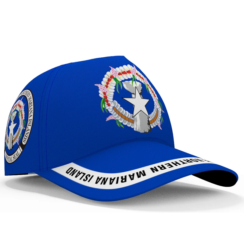 Boné de beisebol da ilha de mariana do norte livre 3d feito sob encomenda nome logotipo do jogo da equipe mp chapéu mnp viagem pesca cnmi ilha bandeira chapelaria