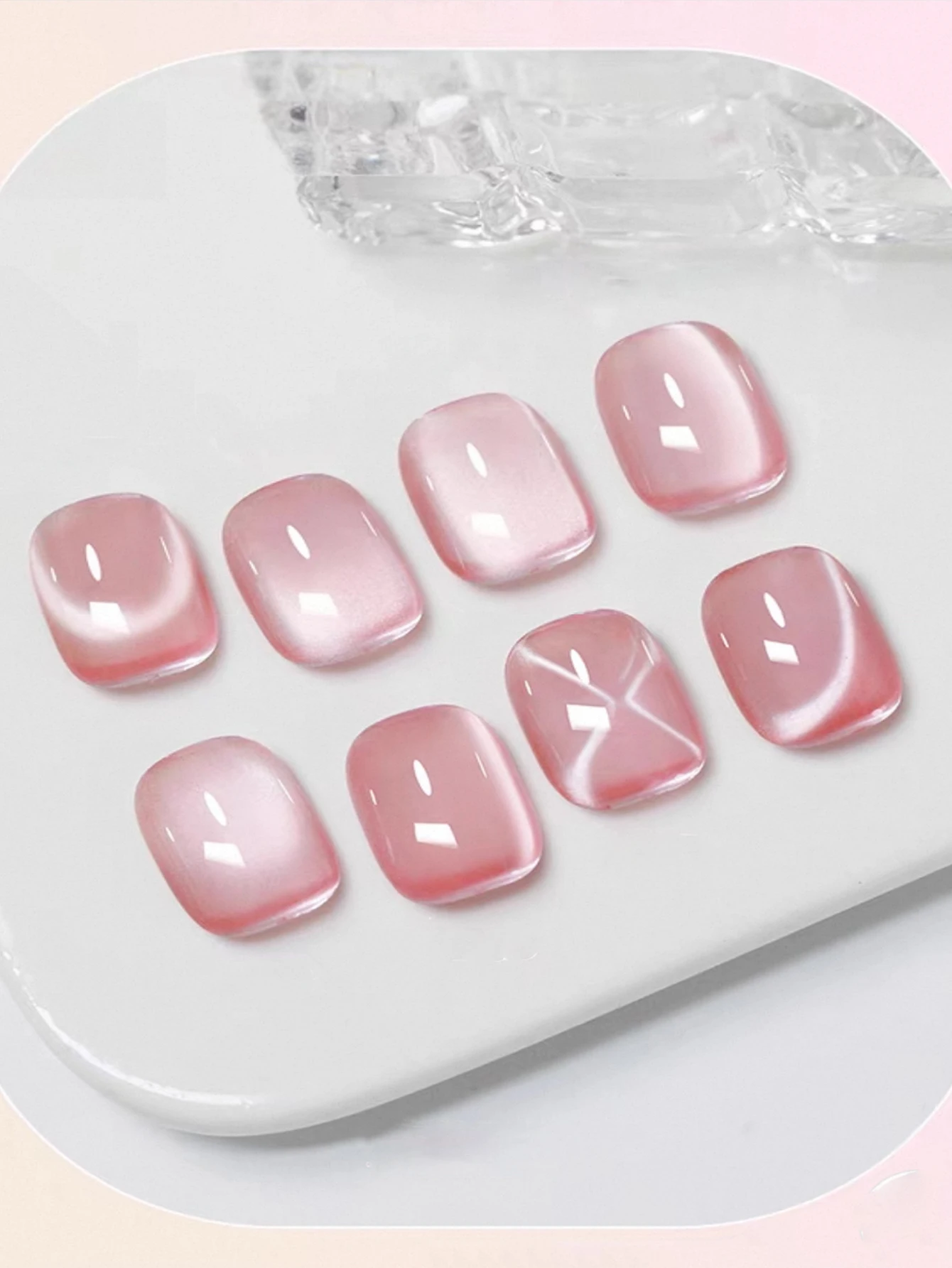 ยาทาเล็บเจลแมวตาสีชมพูนู้ด 1-9 ชิ้น 2025 ยอดนิยม อ่อนโยน อเนกประสงค์ ผงแม่เหล็กละเอียด อุปกรณ์ทำเล็บ