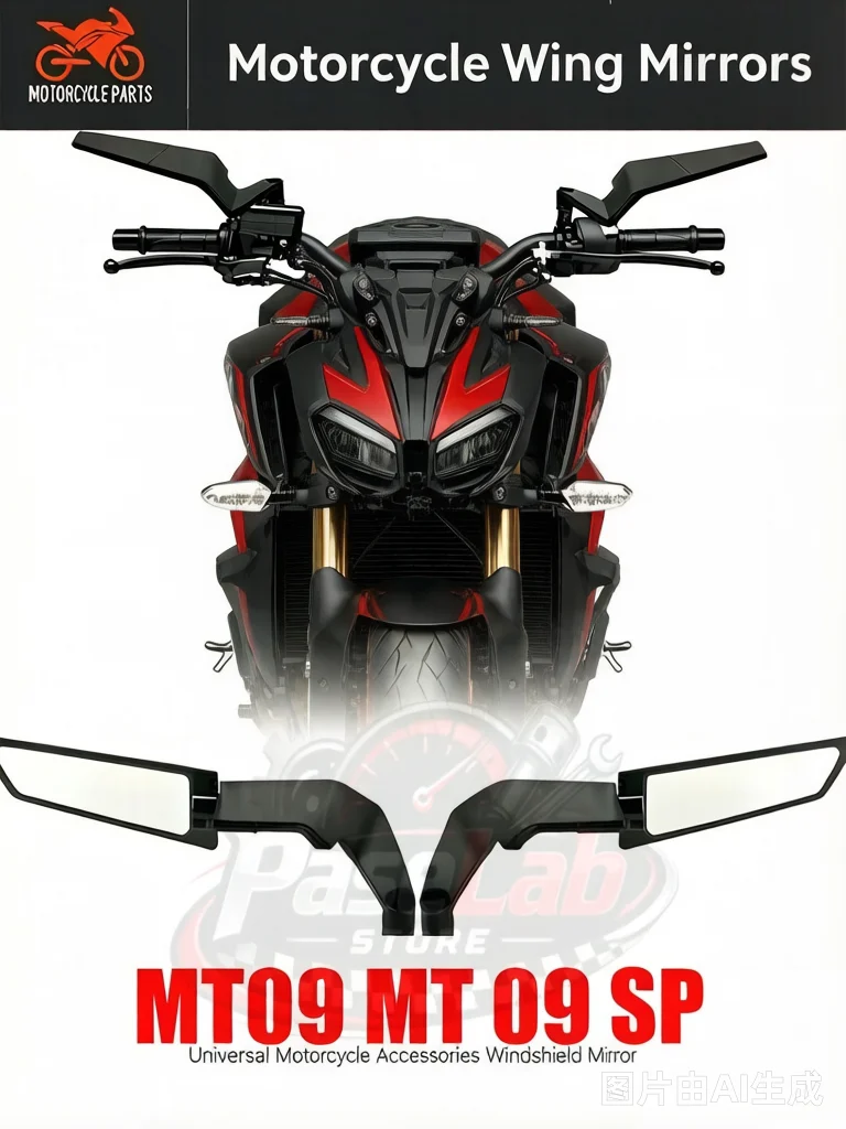 Für MT09 MT 09 SP 2025 Motorrad Unsichtbarer Rückspiegel Sport-Winglet-Rückspiegel-Kit Seitenspiegel