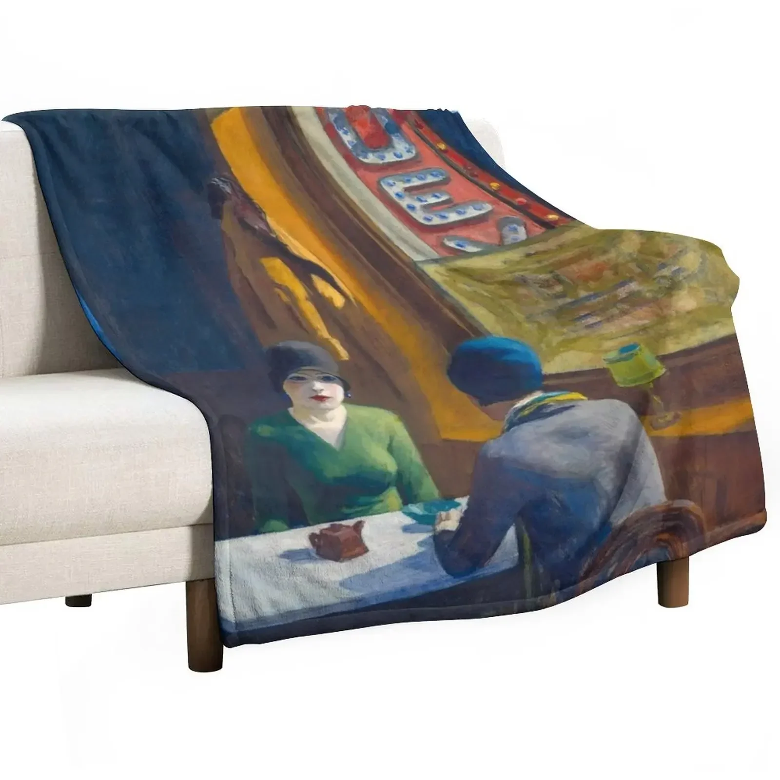 Chop Suey by Edward Hopper Throw Blanket Luxury Soft Beds Moving Extra Large Throw Blankets