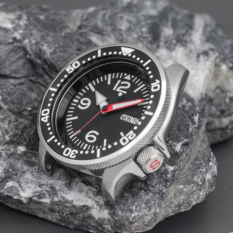 Imagem -02 - Relógio Mecânico Automático Masculino Caixas Impermeáveis Inserção de Moldura Movimento Nh36 Estilo Skx007 38 mm 200m